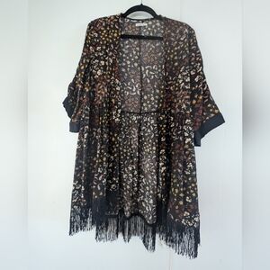 Maurices Black Shrug Sweater with Intricate Detailing